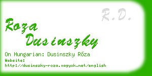 roza dusinszky business card