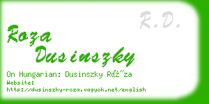 roza dusinszky business card